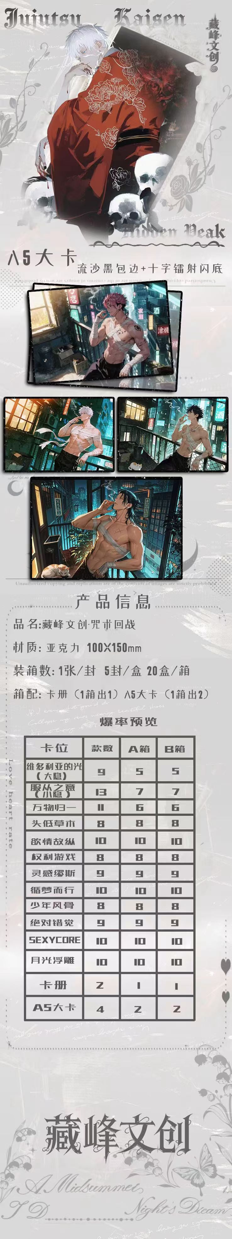 Zangfeng JJK Acrylic Board Collection A6 Size