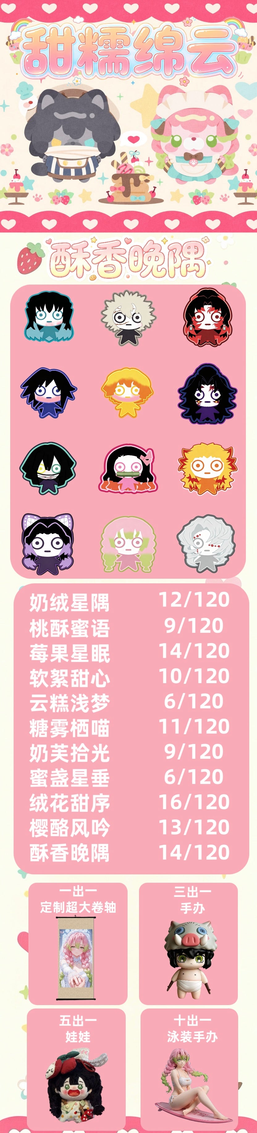 【New】RXG Demon Slayer Acrylic Chibi PP Clip Collectible Card