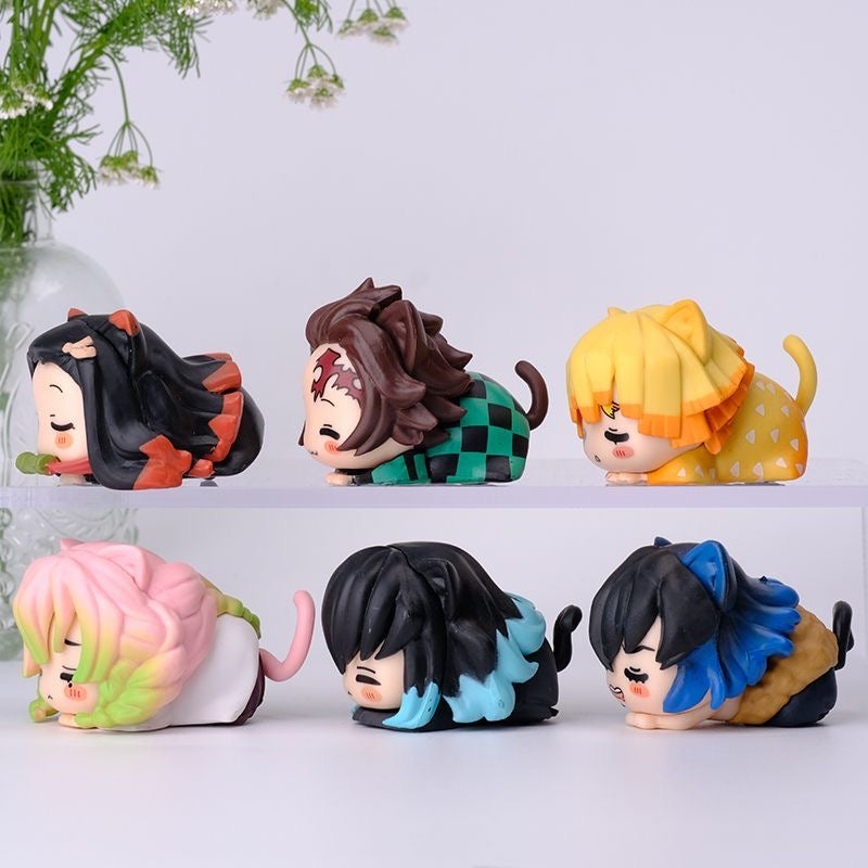 Demon Slayer Lying Down Pose Figures Blind Box