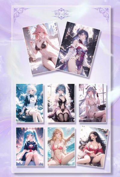 Flipped Card Waifu Collection A5 Size