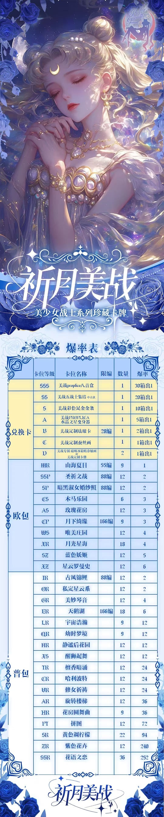 Qiyue Sailor Moon Ticket Card Collection