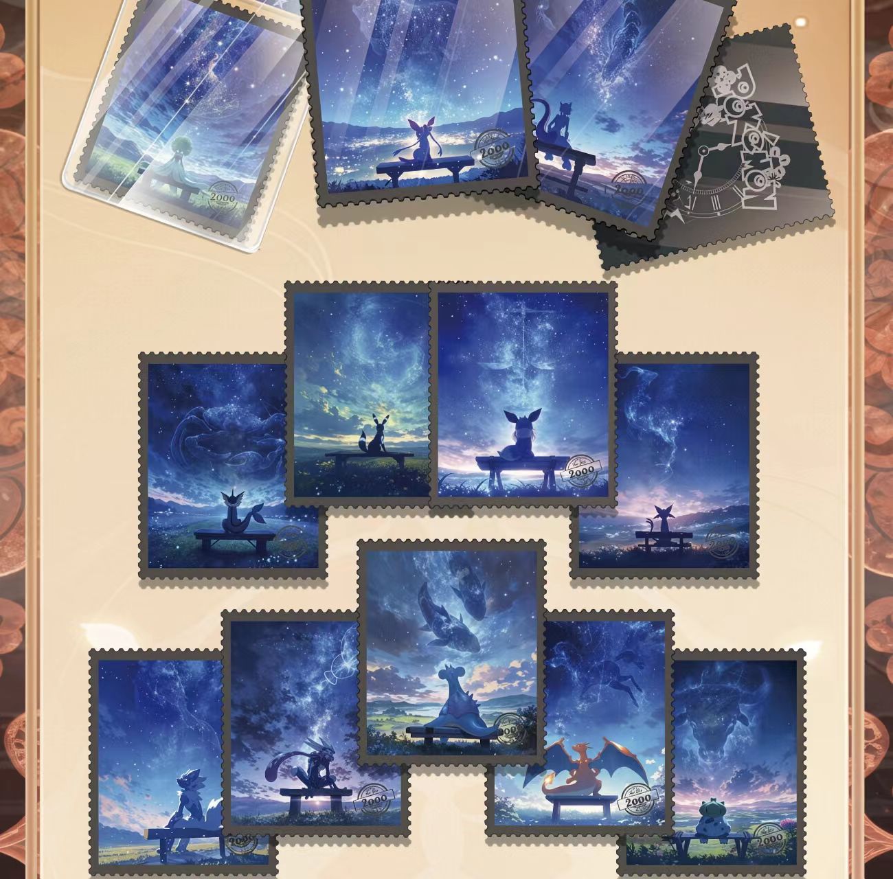 Mianhuatang Pokemon Metal Stamp Card Collection
