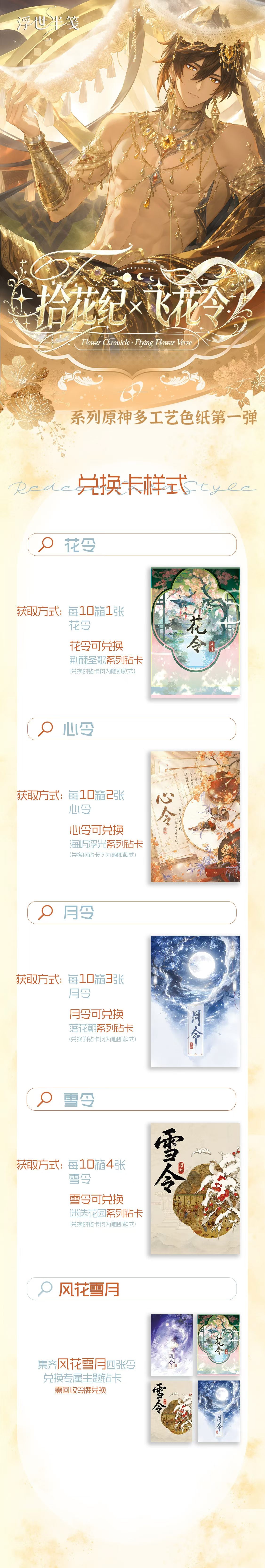 Flower Chronicle Genshin Collectible Board A6 Card Authorized Artist