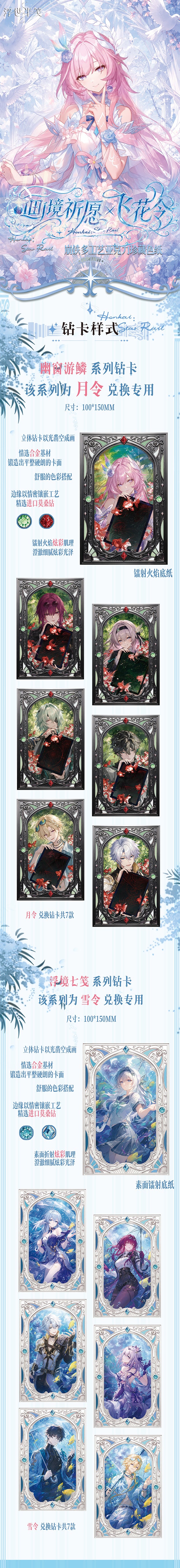 Fushi HSR Honkai Star Rail Acrylic Collectible Board A6 Card