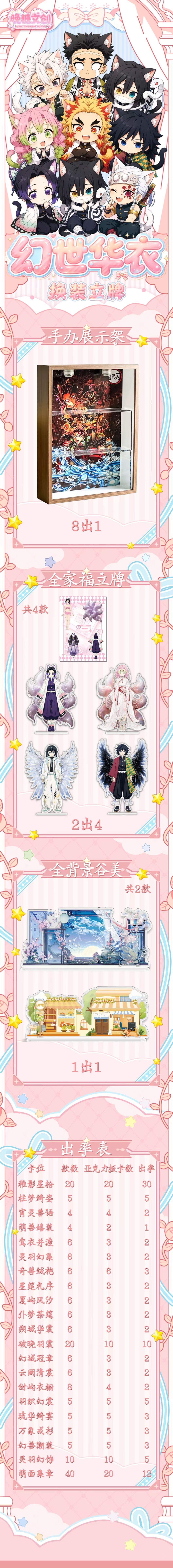 Wantang Demon Slayer Acrylic Stand Dress-up Collectible Card