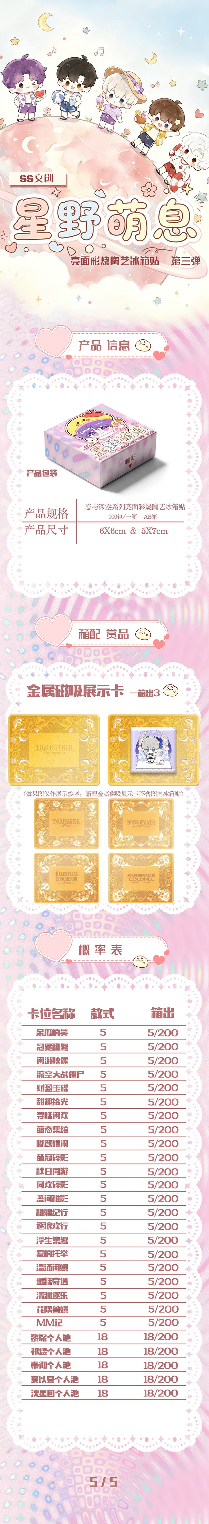 SS Love and Deep Space Magnet Collectible Card