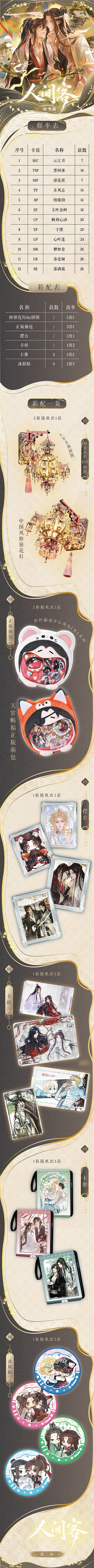 Renjianke MDZS TGCF Danmei Peel Collecitble Card