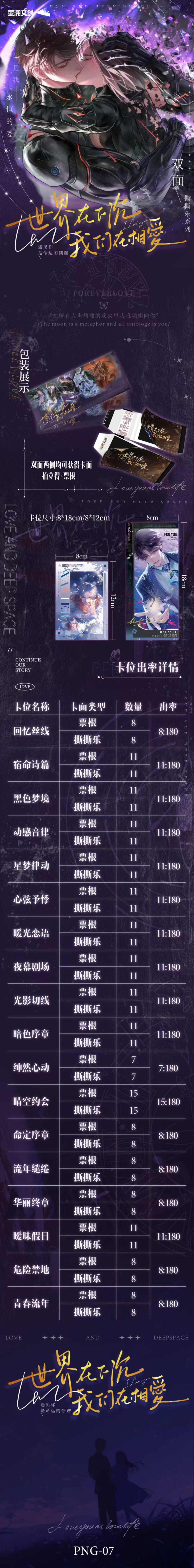 Yingsu Love and Deep Space Double Side Peel Card Collection