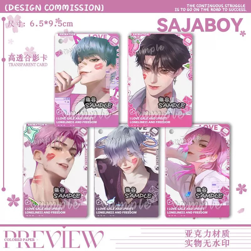 Kpop Demon Hunter Sajaboy Acrylic Transparent Card Other Anime