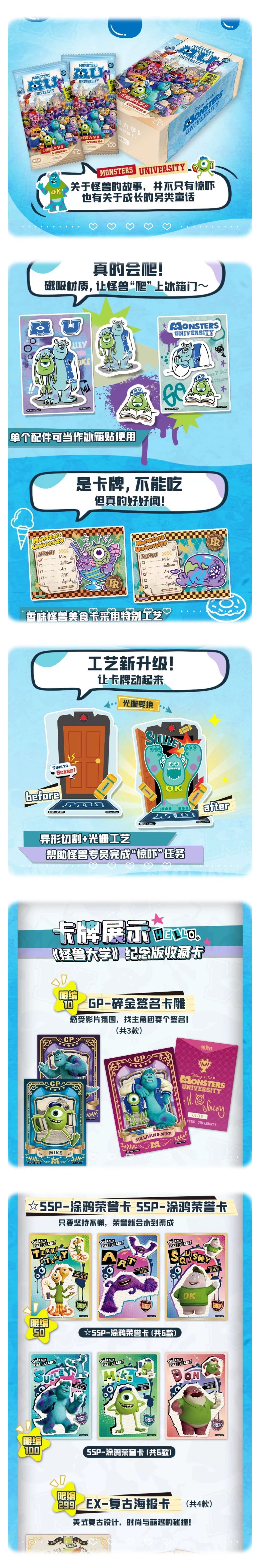 Card Fun Disney 100  Pixar Monsters University Card Collection the other anime